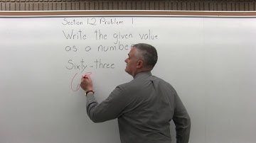 MTH 060 : Section 1.2  Problem 1 - Topics in Developmental Math