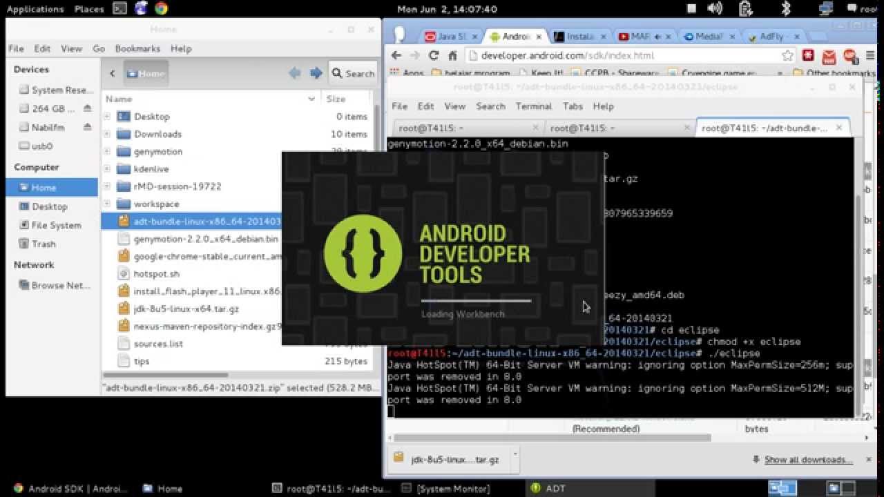 Kali linux install eclipse android developper tools youtube