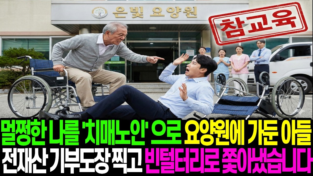 멀쩡한 나를 치매노인으로 요양원에 가둔 아들 전재산 기부도장 찍고 빈털터리로 쫓아냈습니다