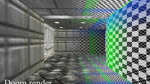Software rendering in the style of the game Doom