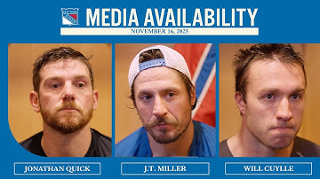 NYR vs DET: Jonathan Quick, J.T. Miller & Will Cuylle Postgame Media Availability | Nov. 16, 2025
