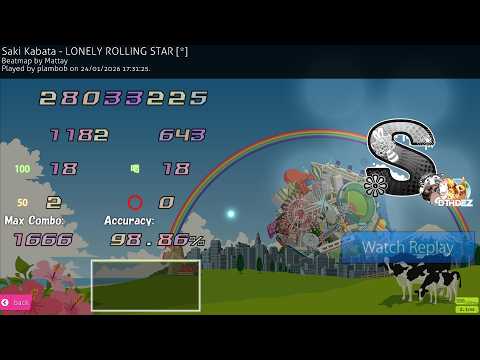 osu! - LONELY ROLLING STAR [*] EZHDDT 98.86% FC