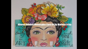 Altered Rolodex Memorydex Card using Art by Marlene Frida Stamp