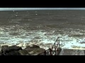 Stormy sea in towyn