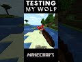 TESTING MY WOLF | Moonscad | Minecraft #Shorts #Viral #wolf #Skeleton #Zombie  #Test