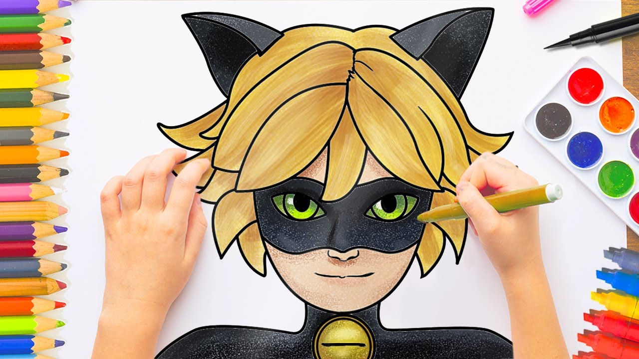 Como desenhar o Cat Noir passo a passo 