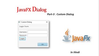 JavaFX Tutorial | Custom Dialog in JavaFx