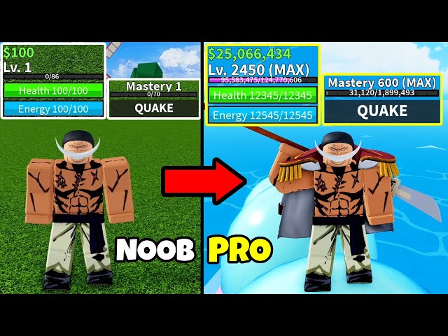 Noob to Pro in Blox Fruits Using Quake Awakening 