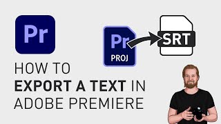 How to export a text in Adobe Premiere Pro