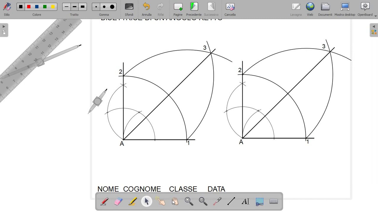 Bisettrice di un angolo retto