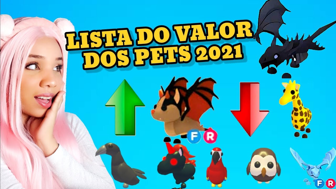 LISTA DO VALOR DOS PETS NO ADOPT ME 2021- BAT PASSOU A GIRAFA! O