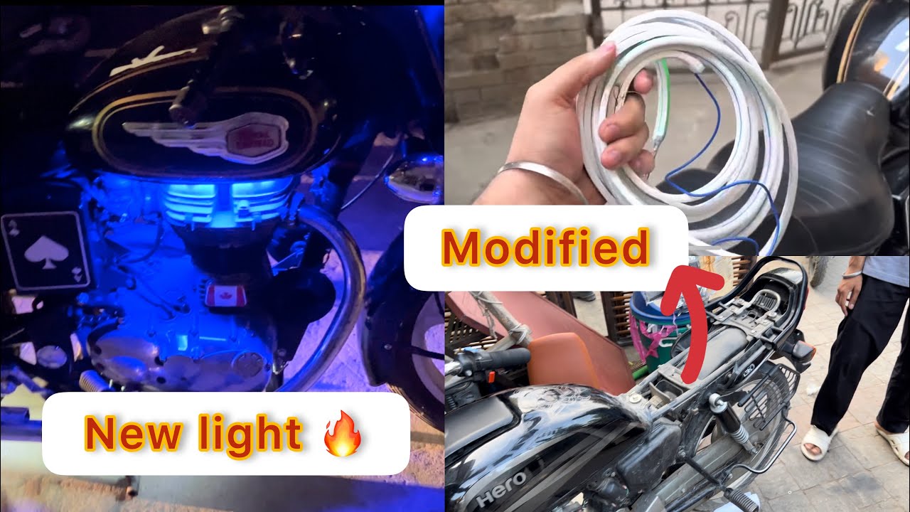 Modified Bullet engine light |Splendor Modified Karva Dia🔥 #vlog # ...