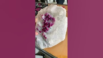 Khối tinh thể đính ruby màu đẹp 11kg thô cả khối #pop #song #music #gem