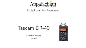 Tascam DR-40 Essential Training: Make Recording