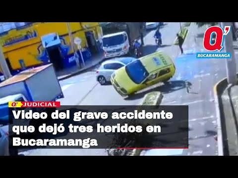 Video del grave accidente que dejó tres heridos en Bucaramanga