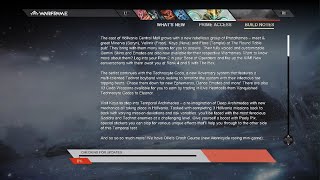 Warframe Techrot Encore login theme