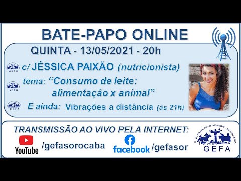 Assista: Palestra online - c/ JÉSSICA PAIXÃO (13/05/2021)