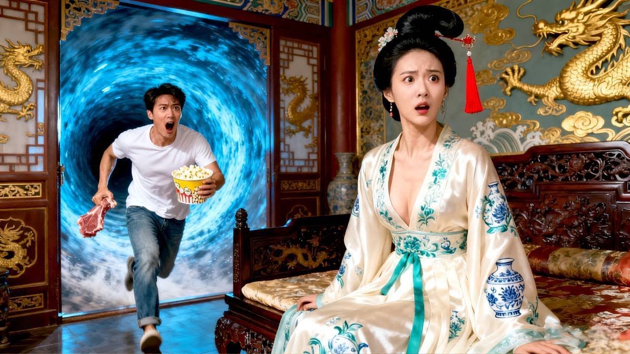 बेचारा लड़का नींद में टाइम-ट्रैवल करता है, अब सुंदरियों और बच्चों से घिरा हुआ।