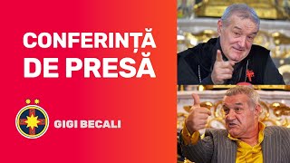 Conferință de presă » Gigi Becali vorbește de transferul lui Louis Munteanu