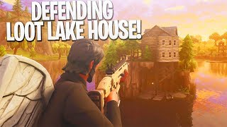 DEFENDING Loot Lake House 1v9! - PS4 Pro Fortnite BR Limited Time Mode Gameplay!