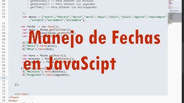 Manejo de fechas en Javascript