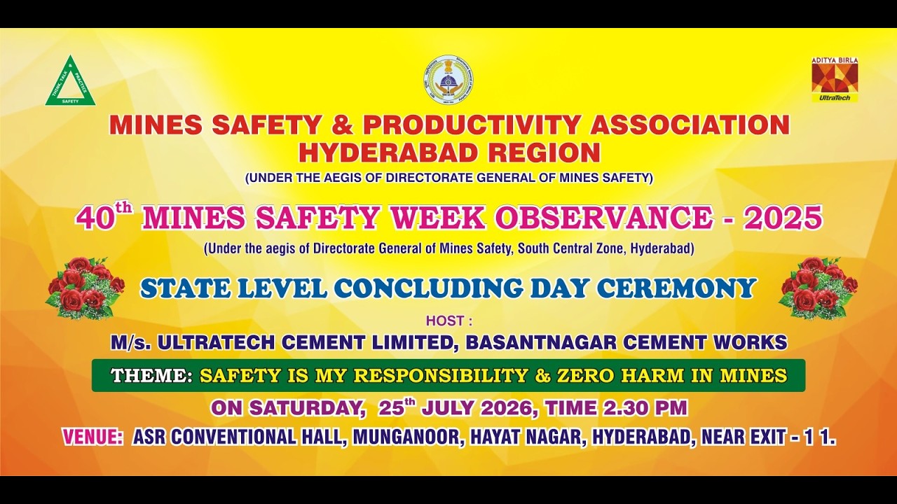 MINES SAFETY & PRODUCTIVITY ASSOCIATION HYDERABAD REGION || 40TH MINES SAFETY WEEK OBSERVANCE -2025