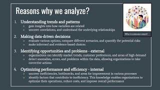 Python Data Analysis Bootcamp Introduction class 1 - 2 Why we Analyze
