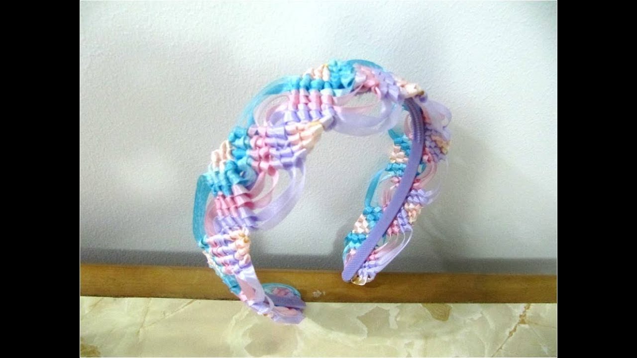 Moños para el cabello hermosa diadema nudos macramé con Moños para el cabello hermosa diadema nudos macramé con