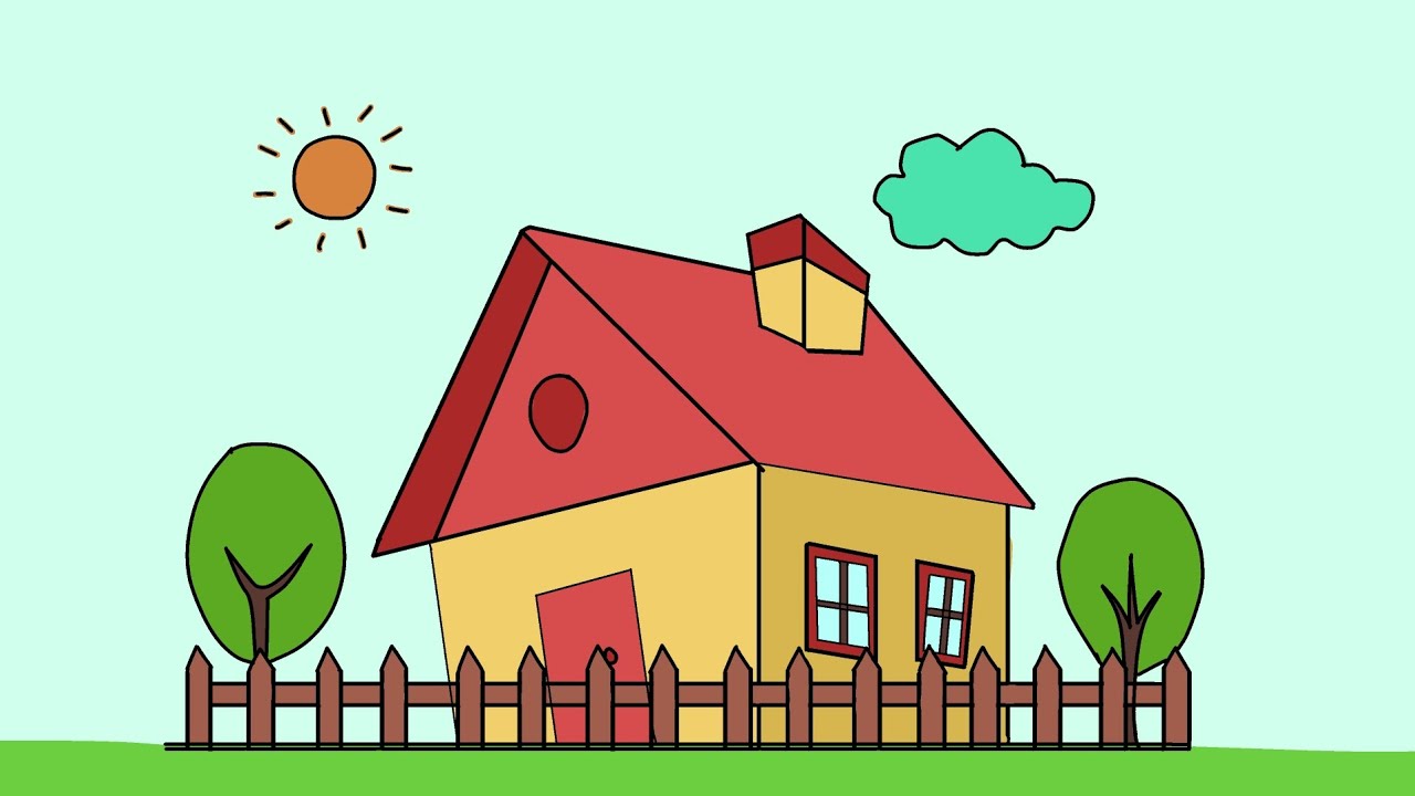 House Drawing And Coloring For Kids Toddler And Children Satisfying house-drawing-and-coloring-for-kids-toddler-and-children-satisfying