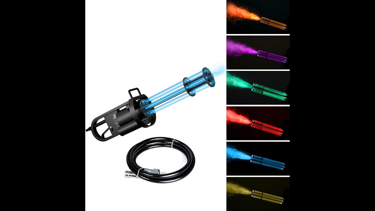 CO2 Cannon, LED Club Cannon Handheld CO2 Blaster With RGB Lights, Handheld CO2 Fog Machine