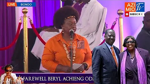 Millie Odhiambo Charges Mouners Infront of Kalonzo at Beryl Odinga's Burial at Kang'o Ka Jaramogi