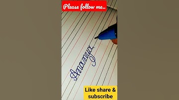 clean and fresh cursive writing name, with normal pen, best handwriting By-Pinky Sharma...