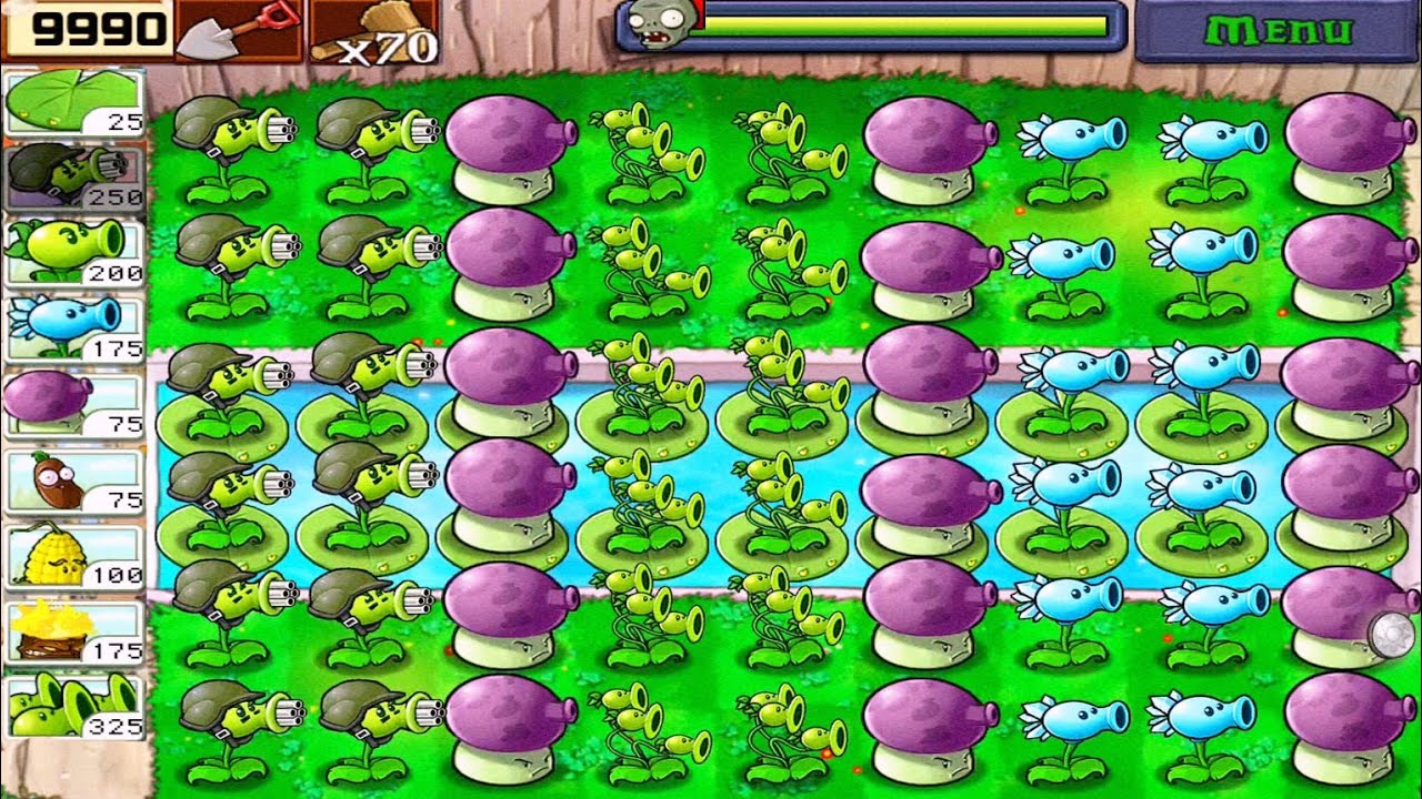 Plants vs Zombies || Gatling Pea, Three Pea, Snow Pea vs Zombies || Full Highlight HD [ 1080p ]