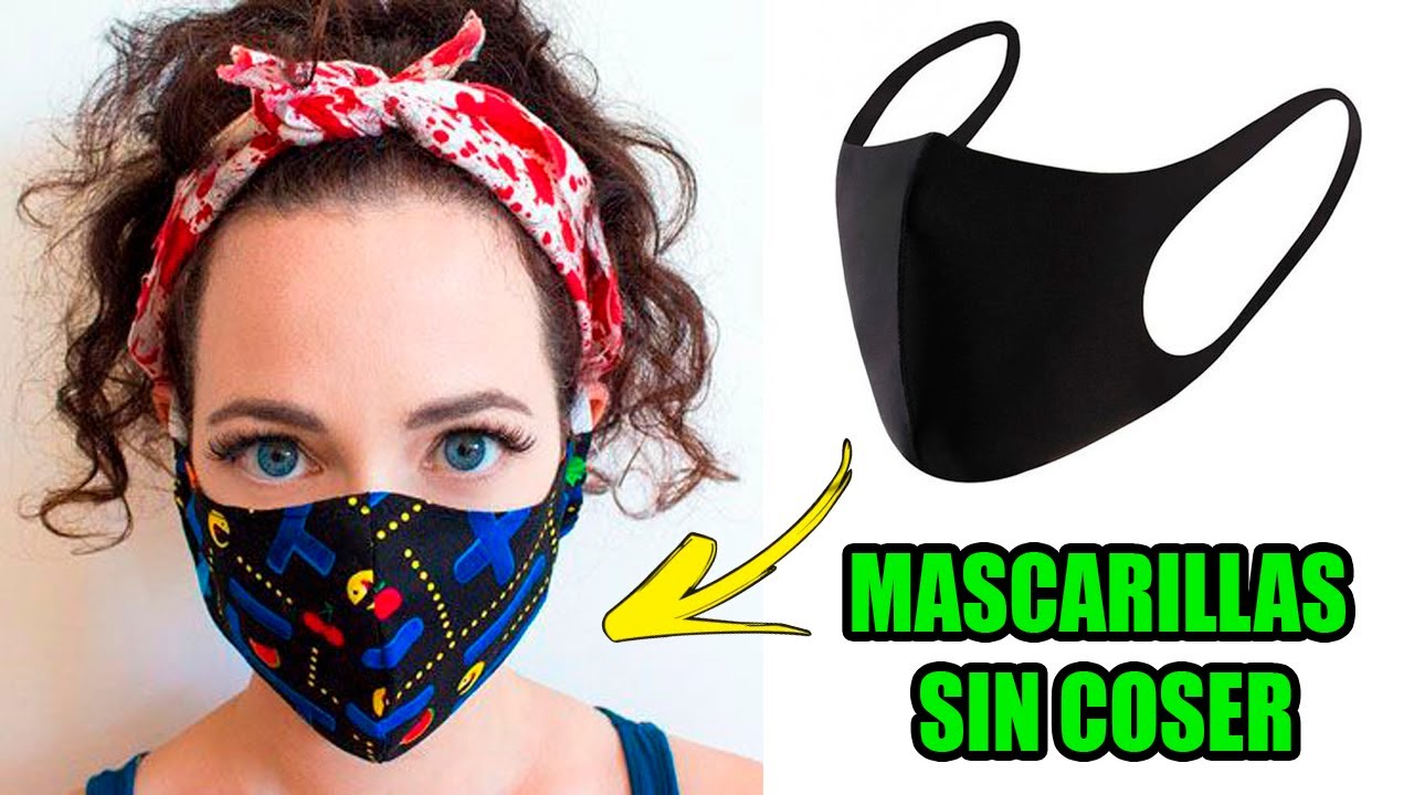 5 Ideas increíbles para hacer mascarillas SIN COSER, SIN ELÁSTICOS | Ideas  de reciclar ropa | #DIY