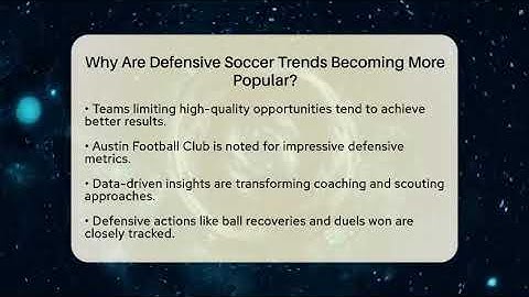 Why Are Defensive Soccer Trends Becoming More Popular? - Soccer Stats Vault