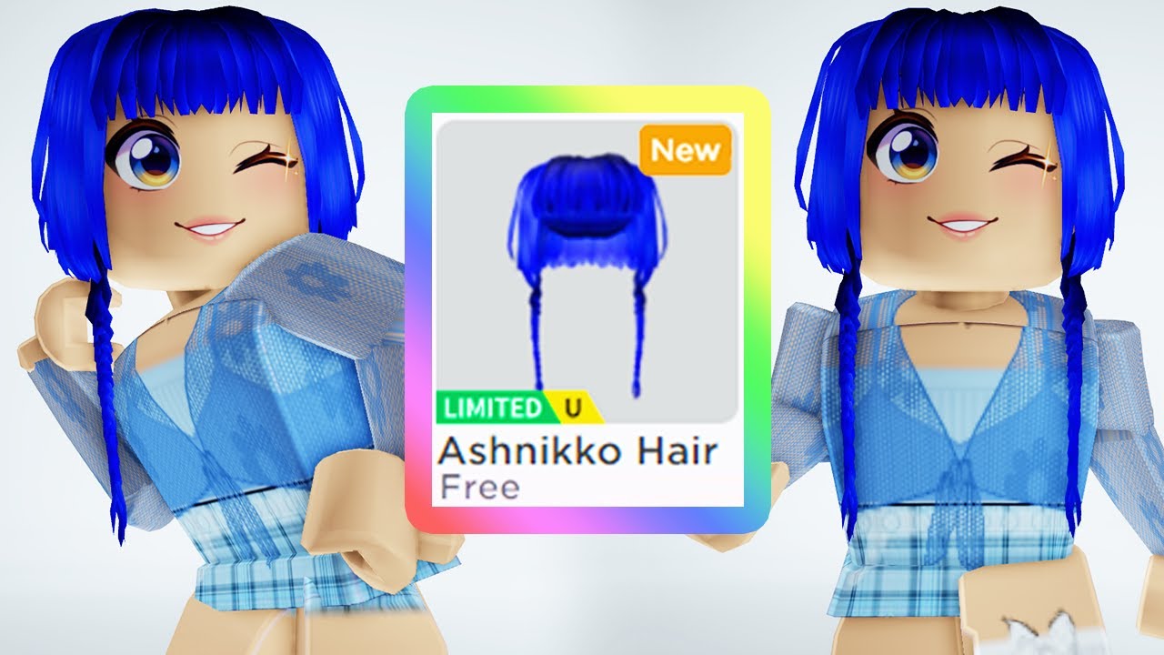 Blue Flowers Anime Hair - Roblox