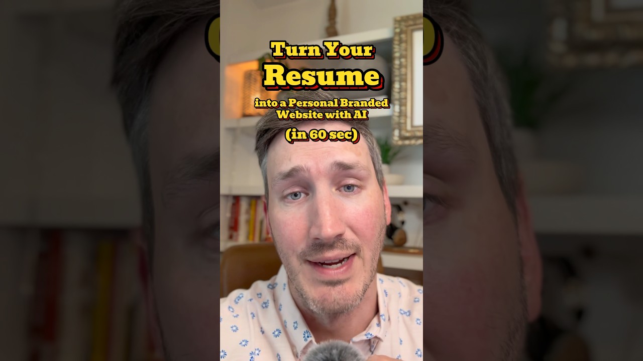 Turn your resume into a personal branded website with AI. 