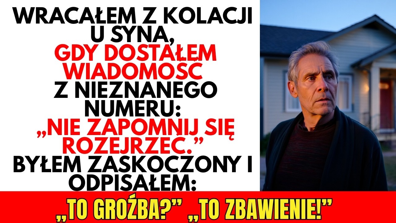 Wracałem do DOMU i dostałem SMS: „Nie zapomnij się ROZEJRZEĆ.” To uratowało mi ŻYCIE…