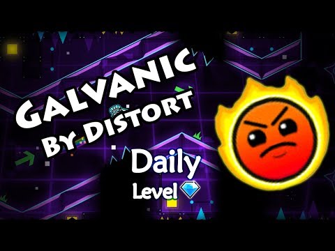 Geometry Dash - Galvanic (By Distort) ~ Daily Level #434 [All Coins]