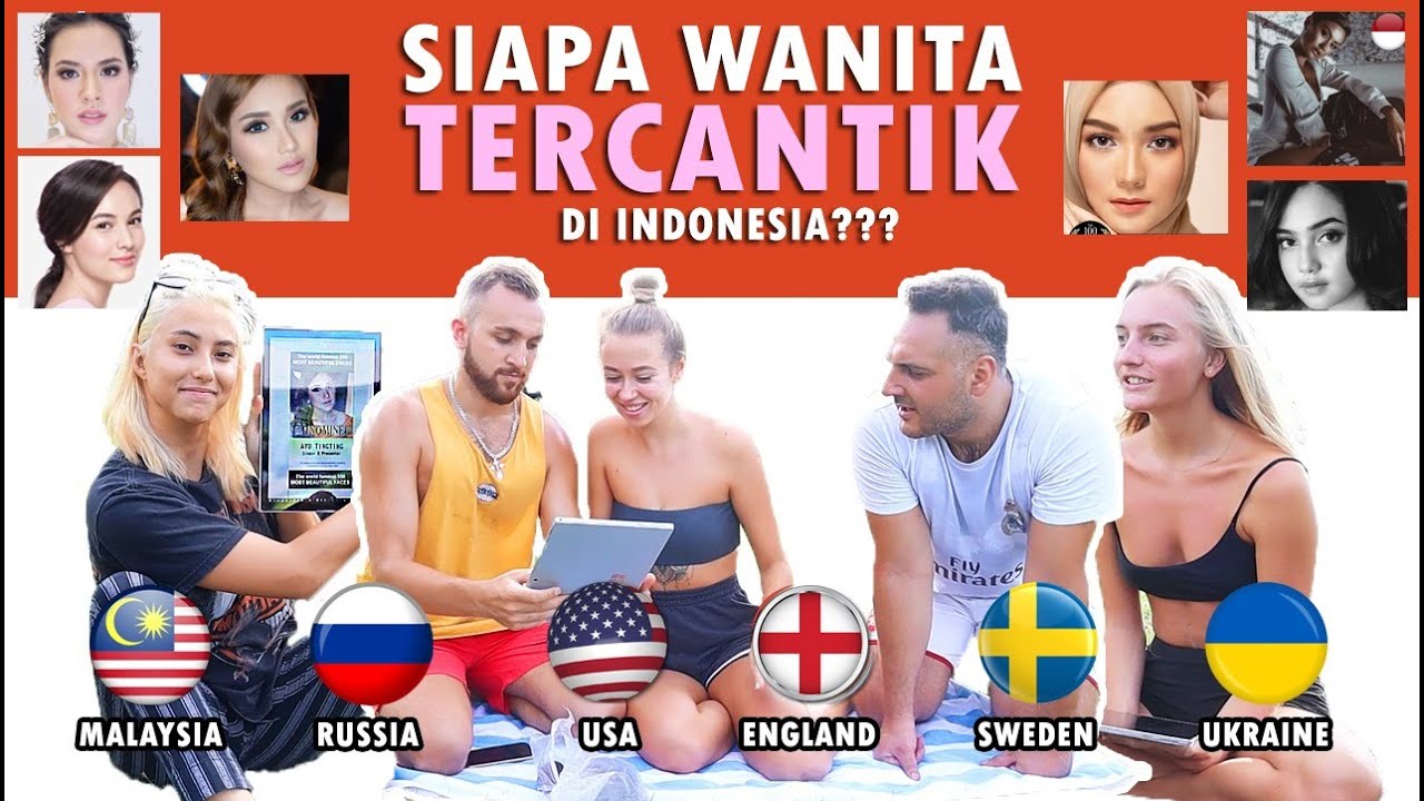 SIAPA WANITA TERCANTIK DI INDONESIA? | REAKSI BULE 6 NEGARA - YouTube