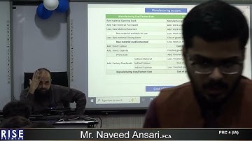 PRC 4 Accounting for Manufacturing Revision lectures by sir Naveed Ansari