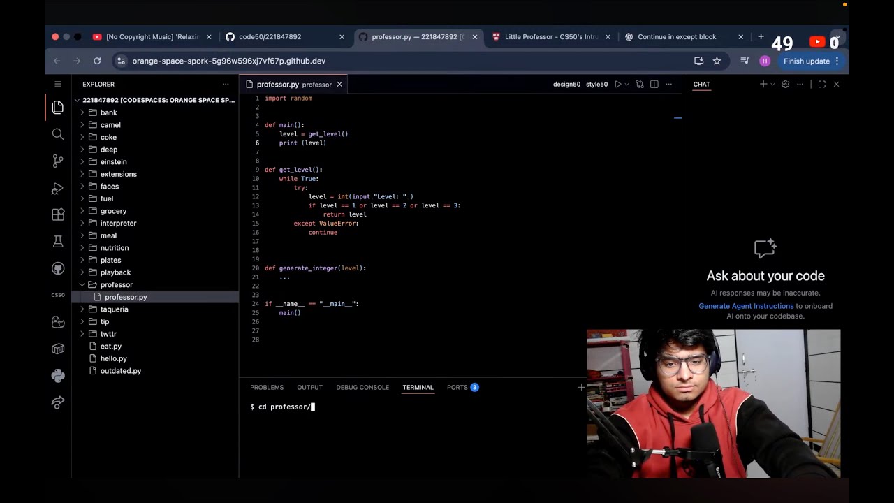 LATE NIGHT CODE | PYTHON - YouTube