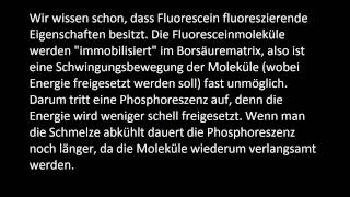 Fluorescence of Boric Acid / Fluoreszenz von Borsäure