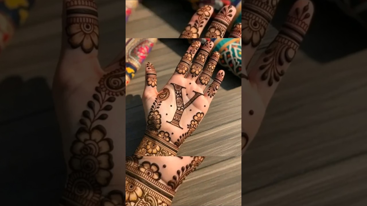 Alphabet mehndi design✨👀🥀
