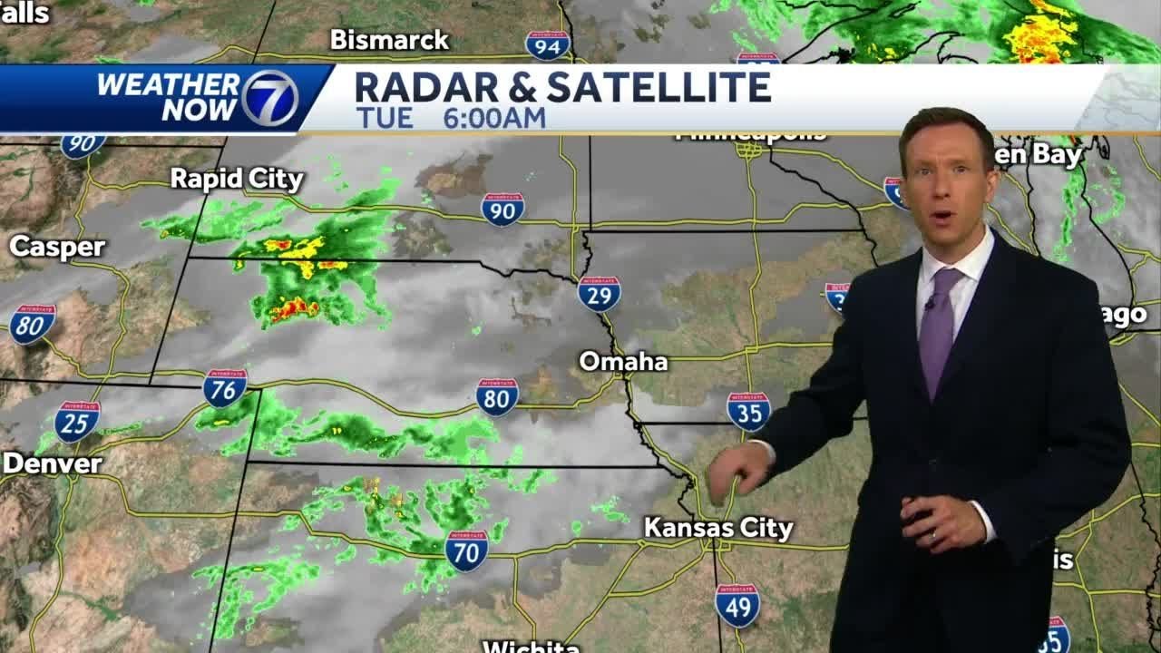 Cooler Tuesday with isolated rain, some thunder - YouTube