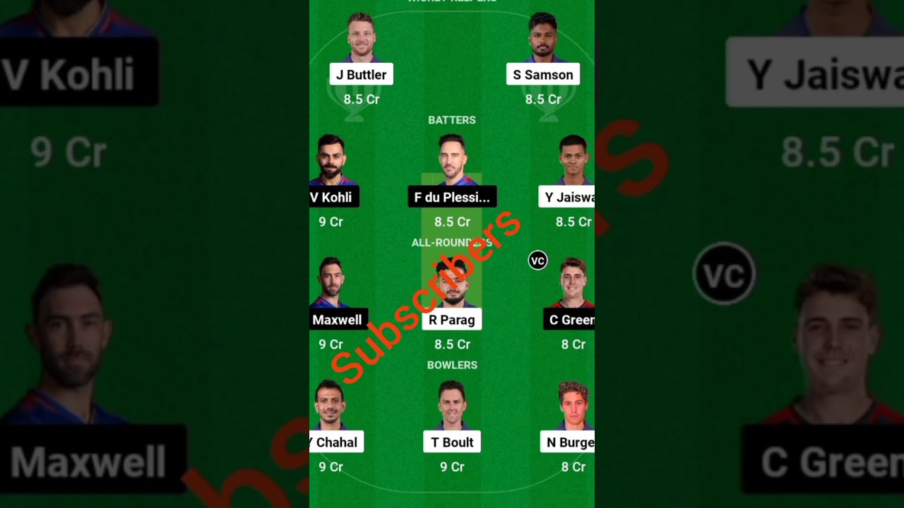 RCB vs RR Dream11 prediction RCB vs RR 