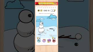 Brain Test Level 172 Build me a snowman Please  Walkthrough