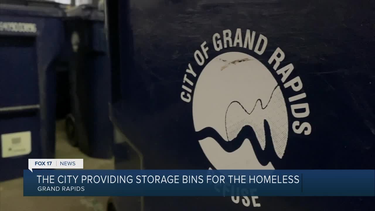 Grand Rapids providing storage bins for the homeless YouTube