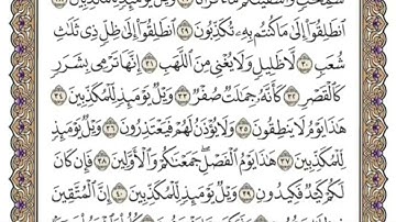 سورة المرسلات للمنشاوي من الأية ٣٣ إلى الأية ٣٨ مكررة ثلاث مرات