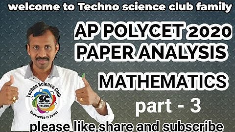 AP POLYCET PAPER ANALYSIS | MATHEMATICS  PART - 3